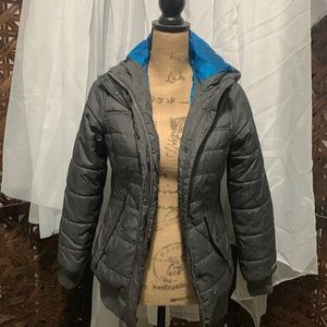 Eddie Bauer Gray Puffer Jacket with hood